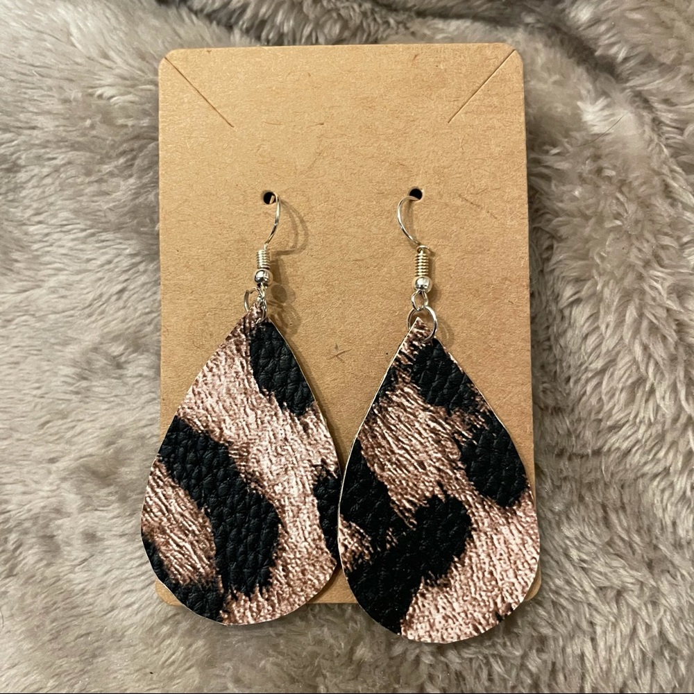 Handcrafted Faux Leather Earrings